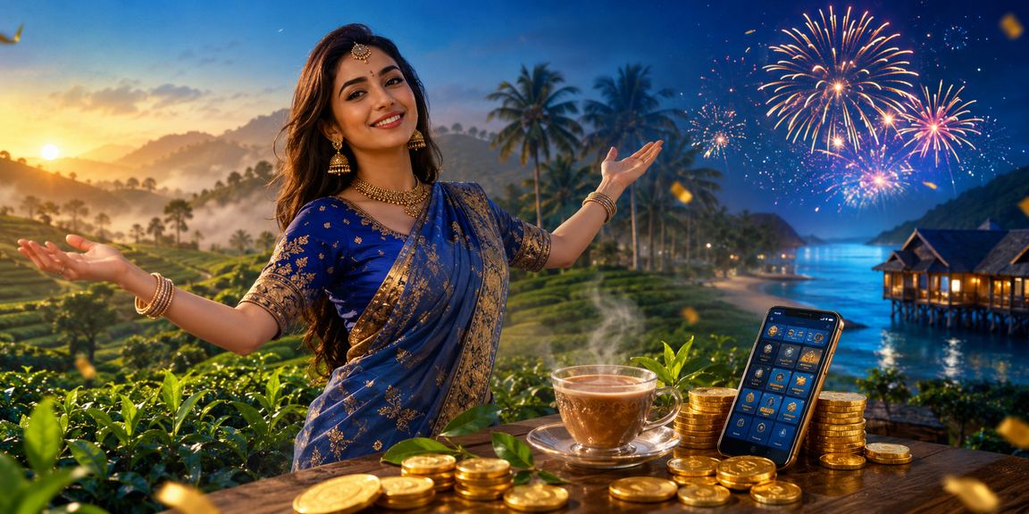 সিলেটের চা বাগানে একজন ব্যবহারকারী মোবাইলে গেমিং উপভোগ করছেন